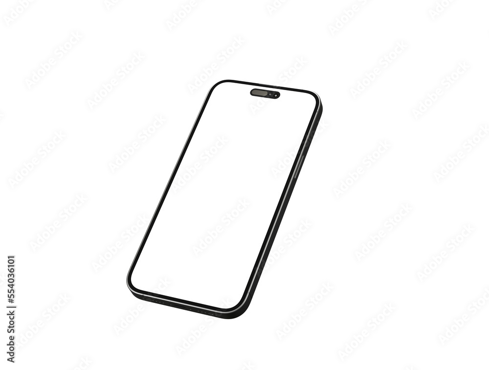 smartphone With Blank Screen in 3d smartphone With Blank Screen in 3d