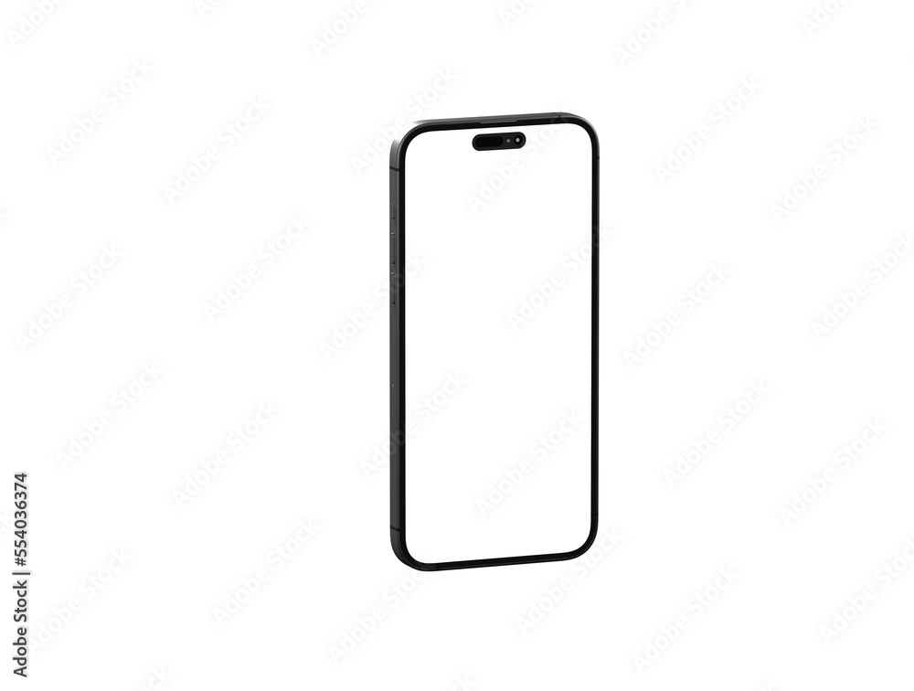 3d smartphone with blank screen isolated 3d smartphone with blank screen isolated