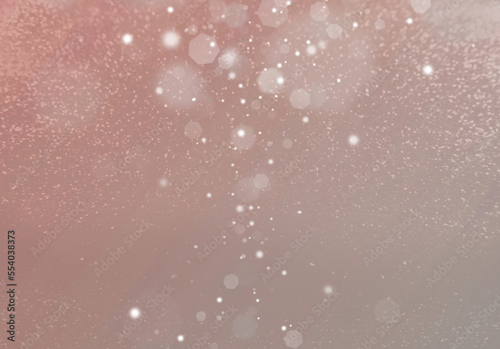 Abstract of Bright and sparkling bokeh background.  Rose gold and sweet bokeh light background.
