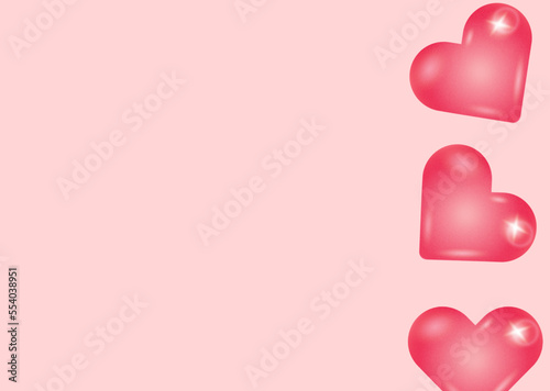 Cartolina cuori rossi lato destra