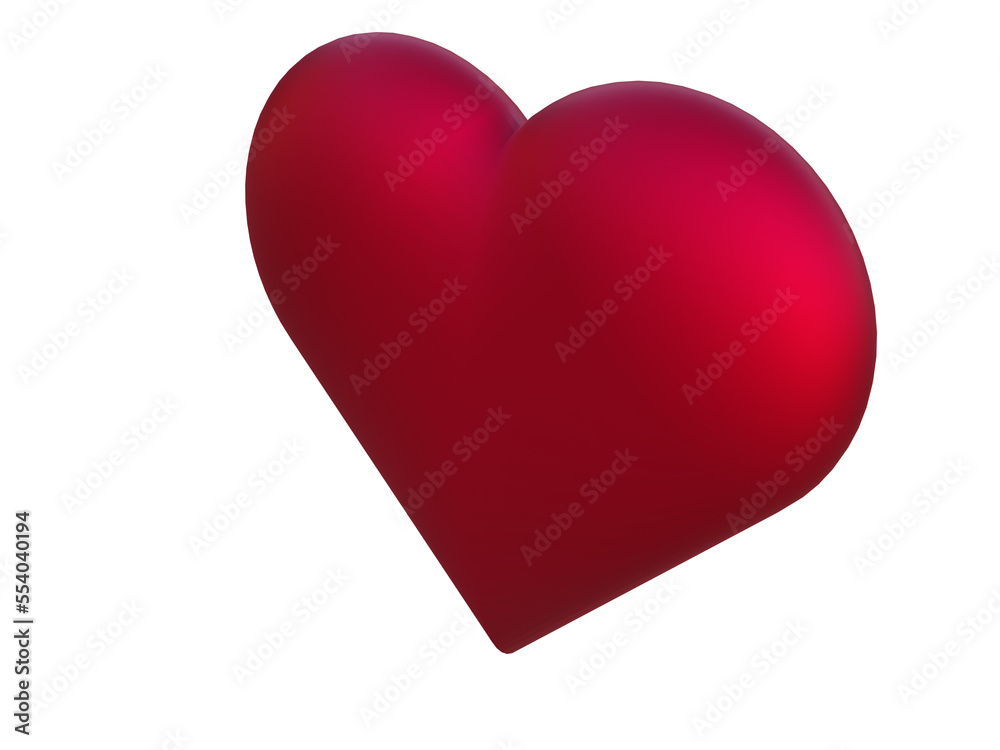 Lovely red heart. 3d render