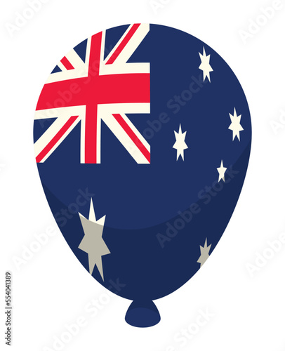 australian flag in balloon helium