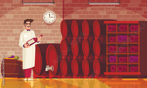 Wine Cartoon Poster