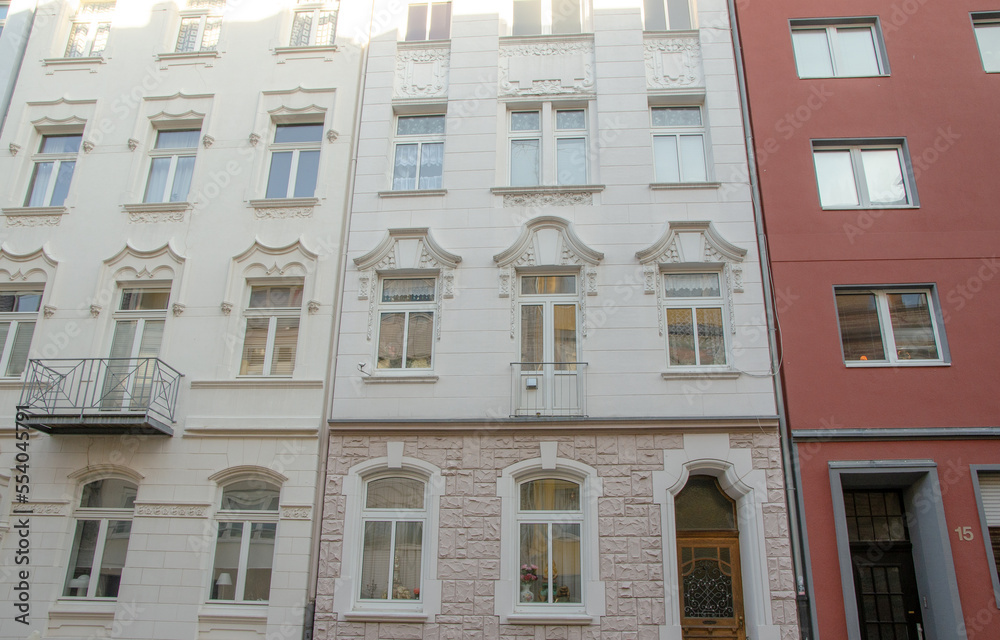 Aachen December 2022: beautiful house facade in the city center