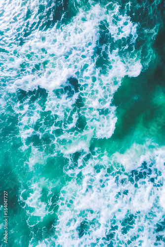 Ocean Waves Background created using Generative AI