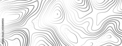 Abstract white topography vector background. Line topography map design. The concept of conditional geographical pattern and topography. 
