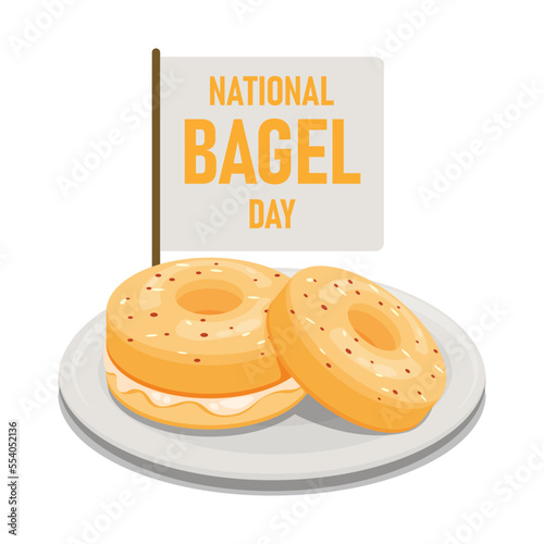 National Bagel Day background.