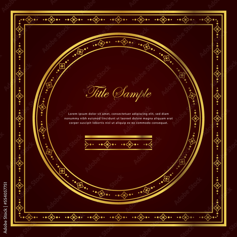 Luxury golden square and round frame set Luxury golden square and round frame set