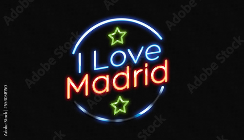 I Love Madrid neon sign