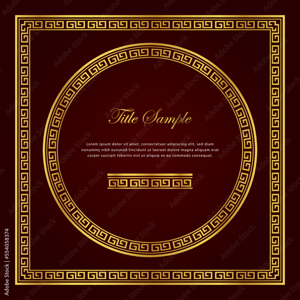 Luxury golden square and round frame set Luxury golden square and round frame set