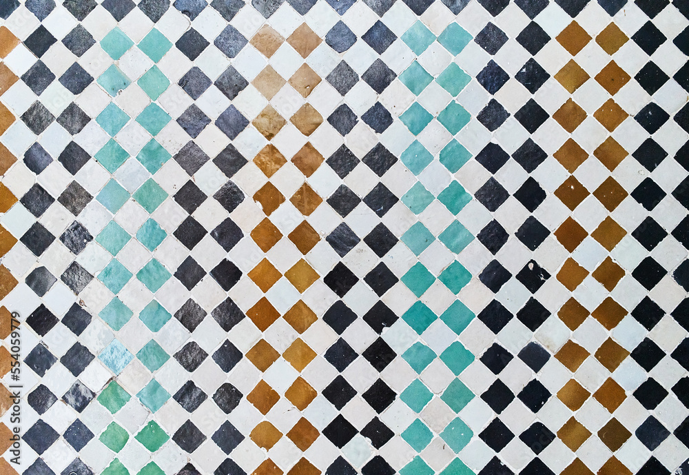 Texture of a mosaic tile surface Texture of a mosaic tile surface