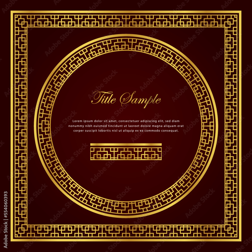Luxury golden square and round frame set Luxury golden square and round frame set