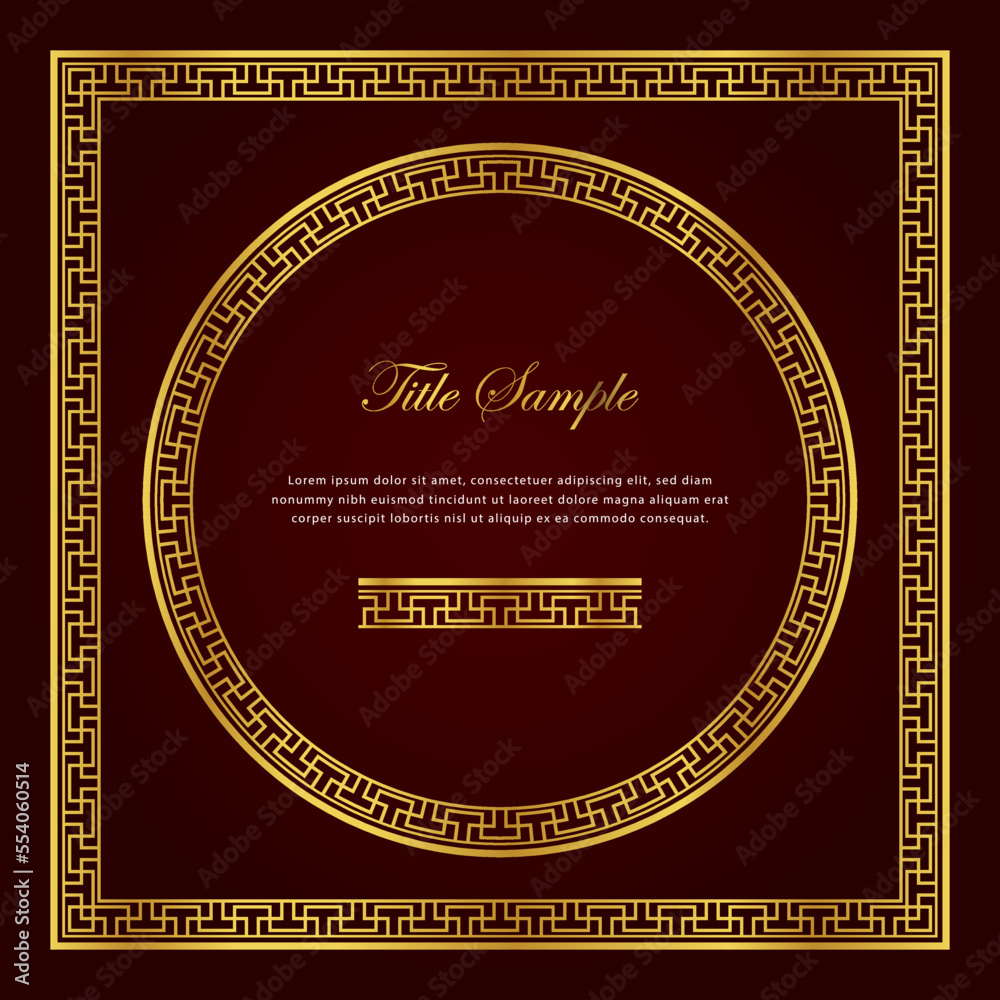 Luxury golden square and round frame set Luxury golden square and round frame set