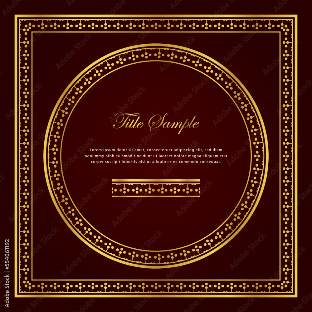Luxury golden square and round frame set Luxury golden square and round frame set