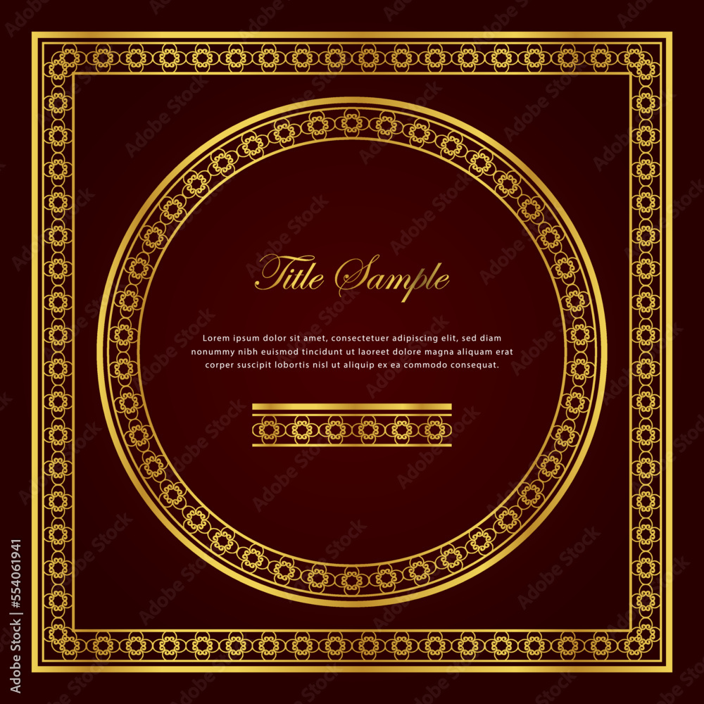 Luxury golden square and round frame set Luxury golden square and round frame set