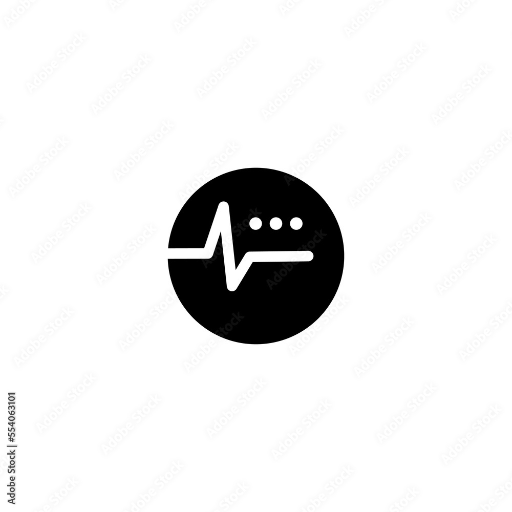 chat with ekg medical logo design vector sign chat with ekg medical logo design vector sign