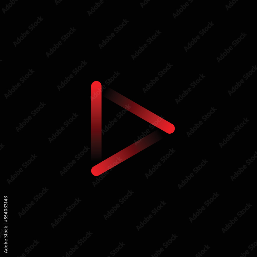 Video play button logo gradient isolated on black background vector design Video play button logo gradient isolated on black background vector design