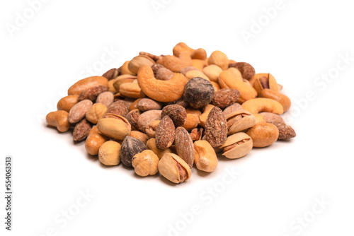  A group of almonds, pistachios, walnuts, macadamia, cashews.