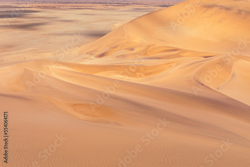 Namibia Desert. Aerial View Sand Dunes near Walvis Bay. Skeleton Coast. Namibia. Africa. © Curioso.Photography