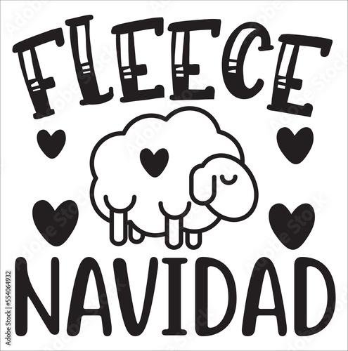 unny Play on Word Fleece Navidad Christmas Holiday Sheep