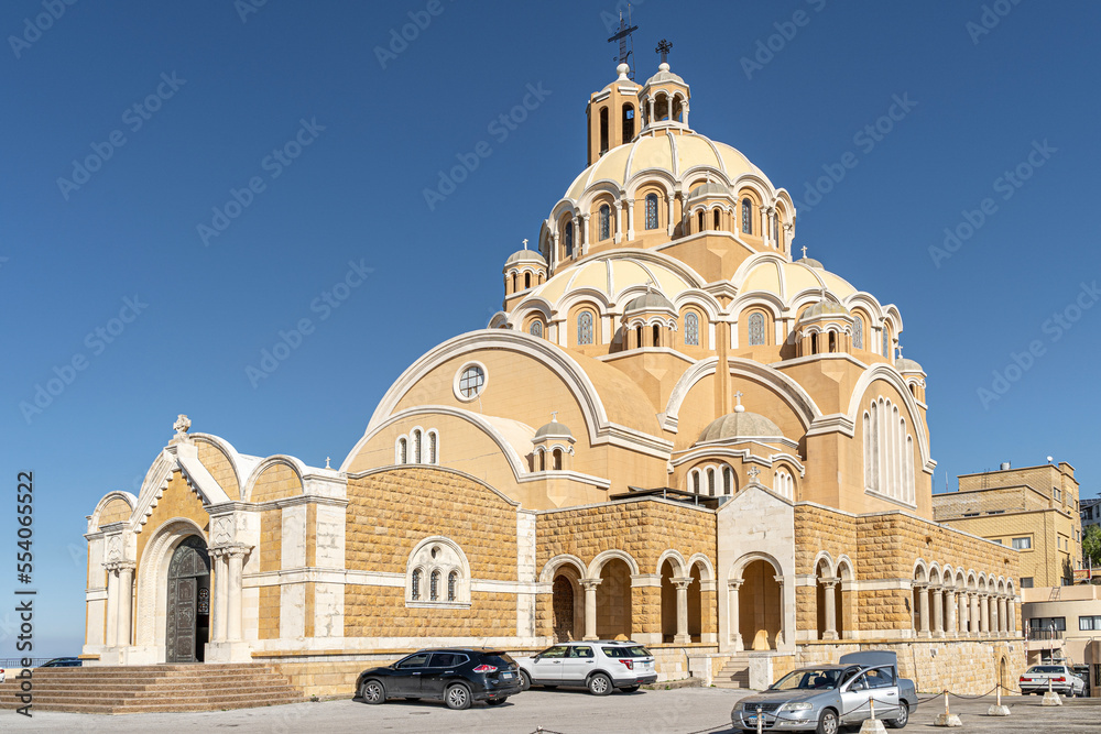 Naklejka premium Melkite Greek Catholic basilica of St. Paul at Harissa, Lebanon