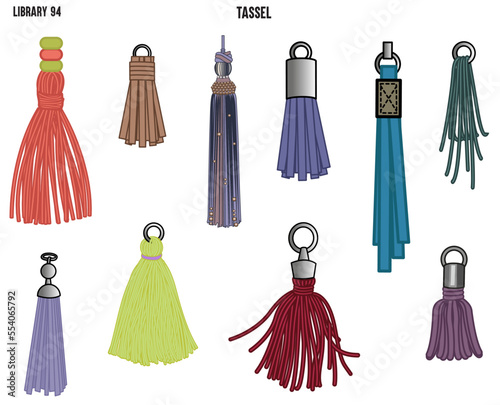 DECORATIVE TASSEL IN EDITABLE VECTOR