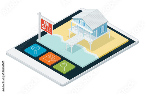 Real estate app with isometric house