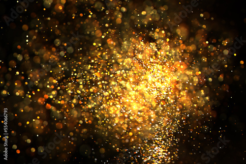 Golden glitter lights grunge background glitter defocused abstract. 