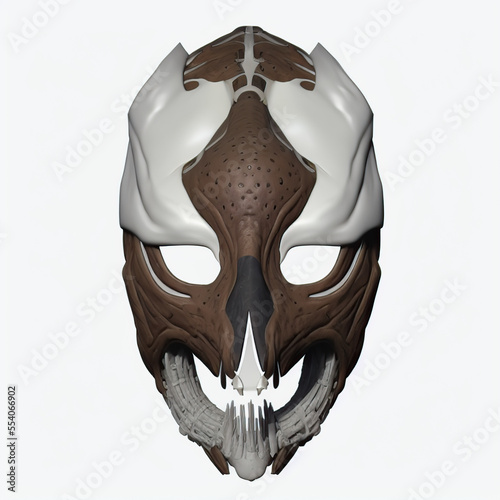 Alien skull mask. Digital i...
