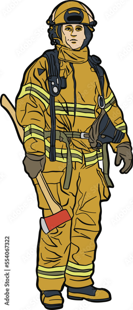 Fototapeta premium Firefighter fireman emergency rescue team 