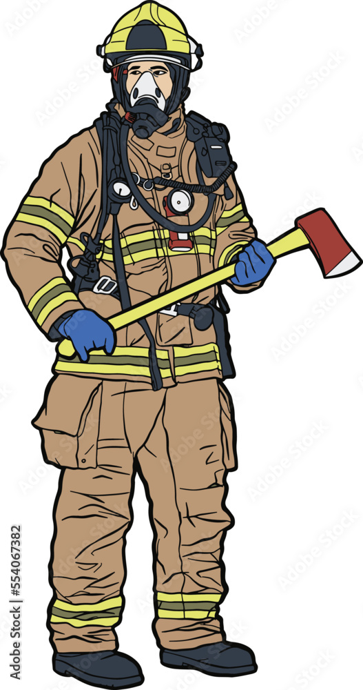 Firefighter fireman emergency
rescue team 
