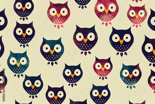owl Seamless pattern design