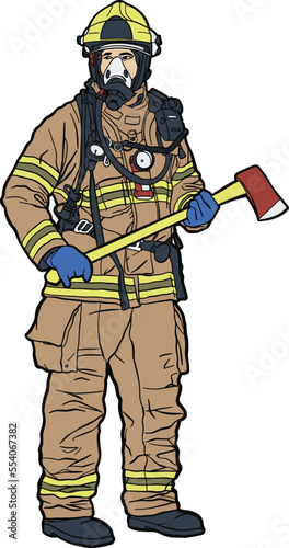 Firefighter fireman emergency
rescue team 
