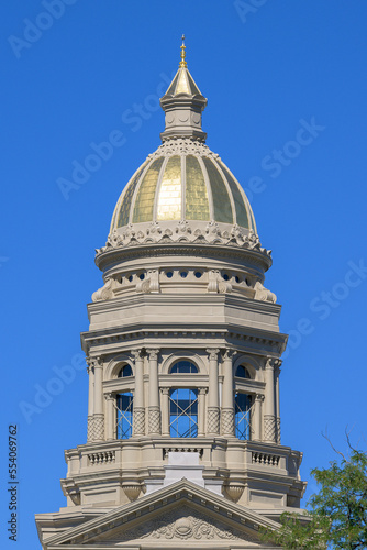 Exterior dome of the Wyoming State Capitol building in Cheyenne, Wyoming