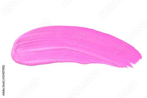 Paint pink sketch track watercolor art border isolated on the white background photo