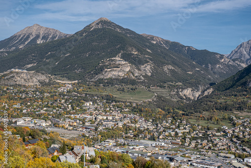 Briancon as seen from Puy-Siant-Andre, Hates-Alpes department, France