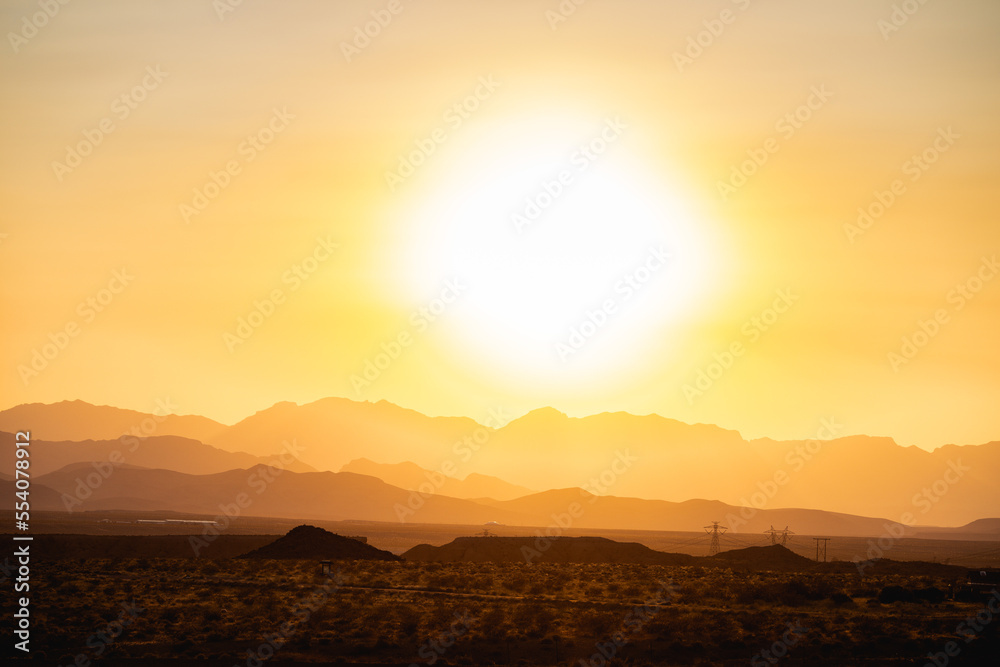 Obraz premium Sunset on the back roads of California