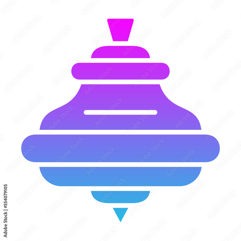 Spinning Top Glyph Gradient Icon Spinning Top Glyph Gradient Icon