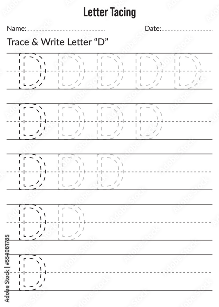 Alphabet letter tracing worksheet. writing a-z exercise. Letter Tracing ...