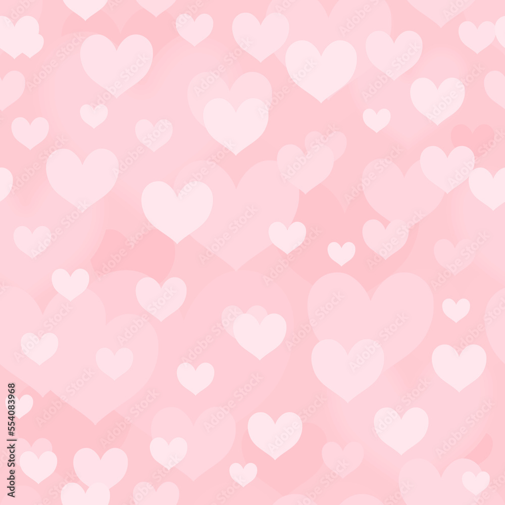 Seamless hearts pink pattern
