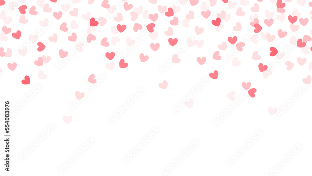 Hearts confetti with copyspace