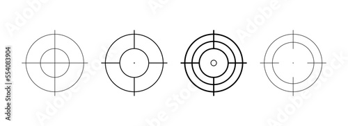 Vector crosshair symbol set