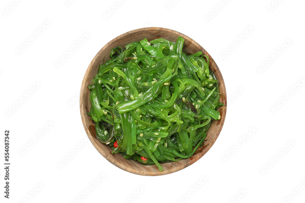 Concept of Japanese cuisine, Chuka salad, isolated on white background Concept of Japanese cuisine, Chuka salad, isolated on white background