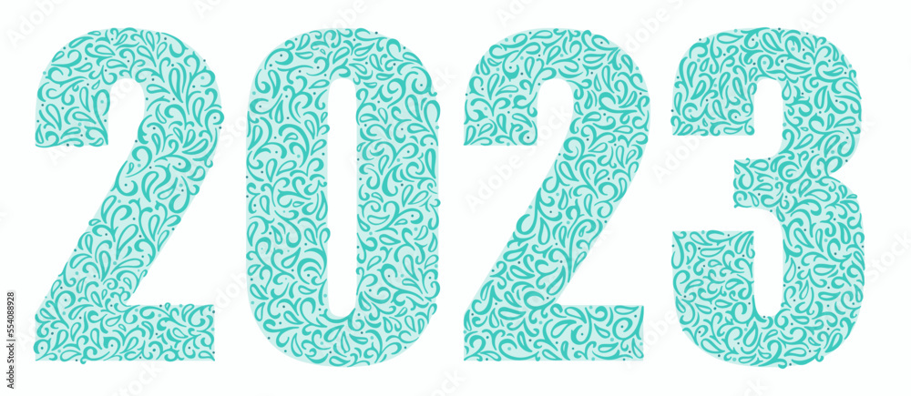 Cut out a card with the New Year 2023. Vector New Year's Cut out a card with the New Year 2023. Vector New Year's