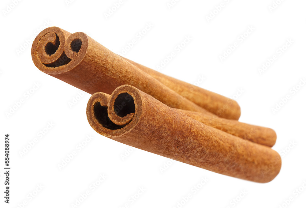 Cinnamon sticks, isolated on white background