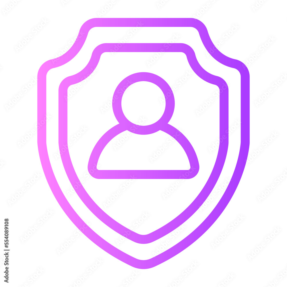 personal security gradient icon personal security gradient icon