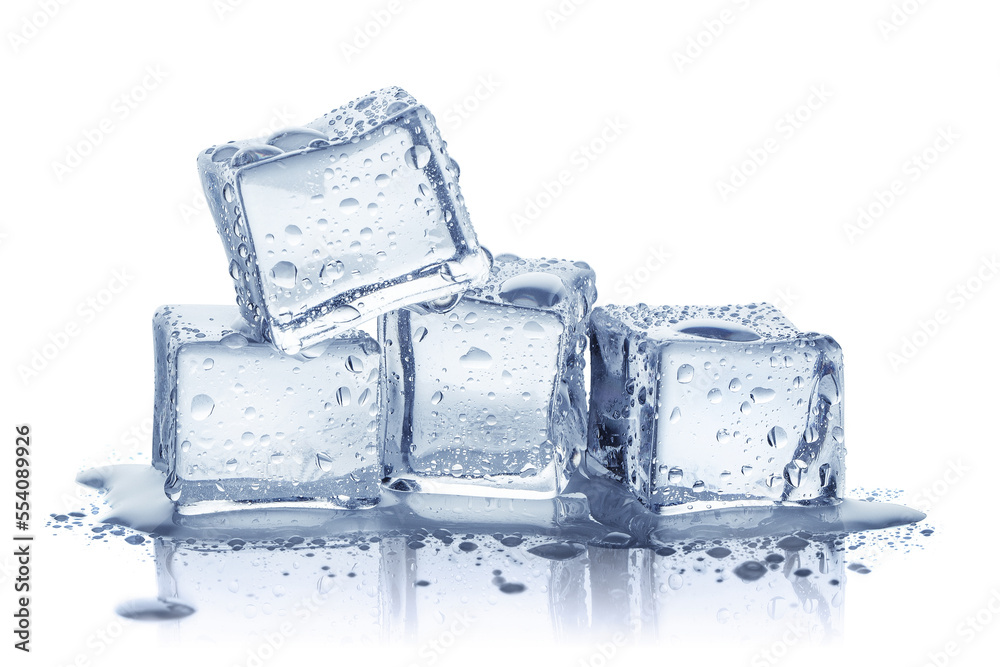 Ice cubes, isolated on white background Ice cubes, isolated on white background