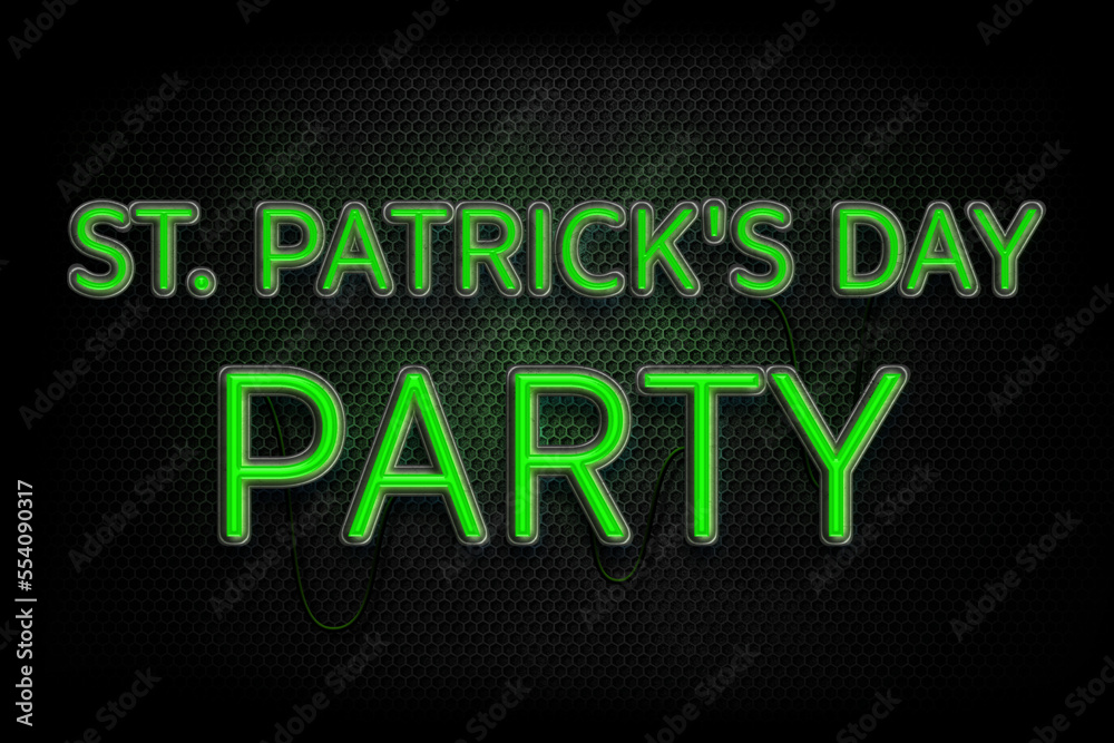 St. Patrick's Day Party - Neon Sign Advertising