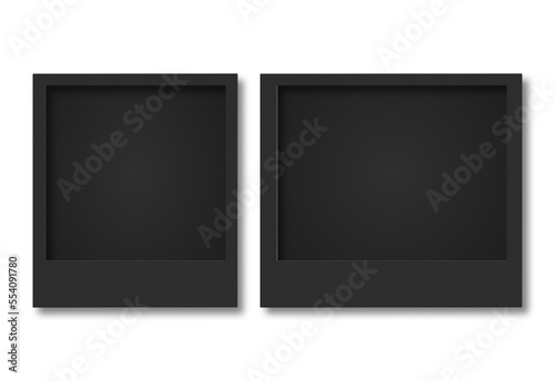 black book, black blank photo frames, blank photo frame, polaroid set	
