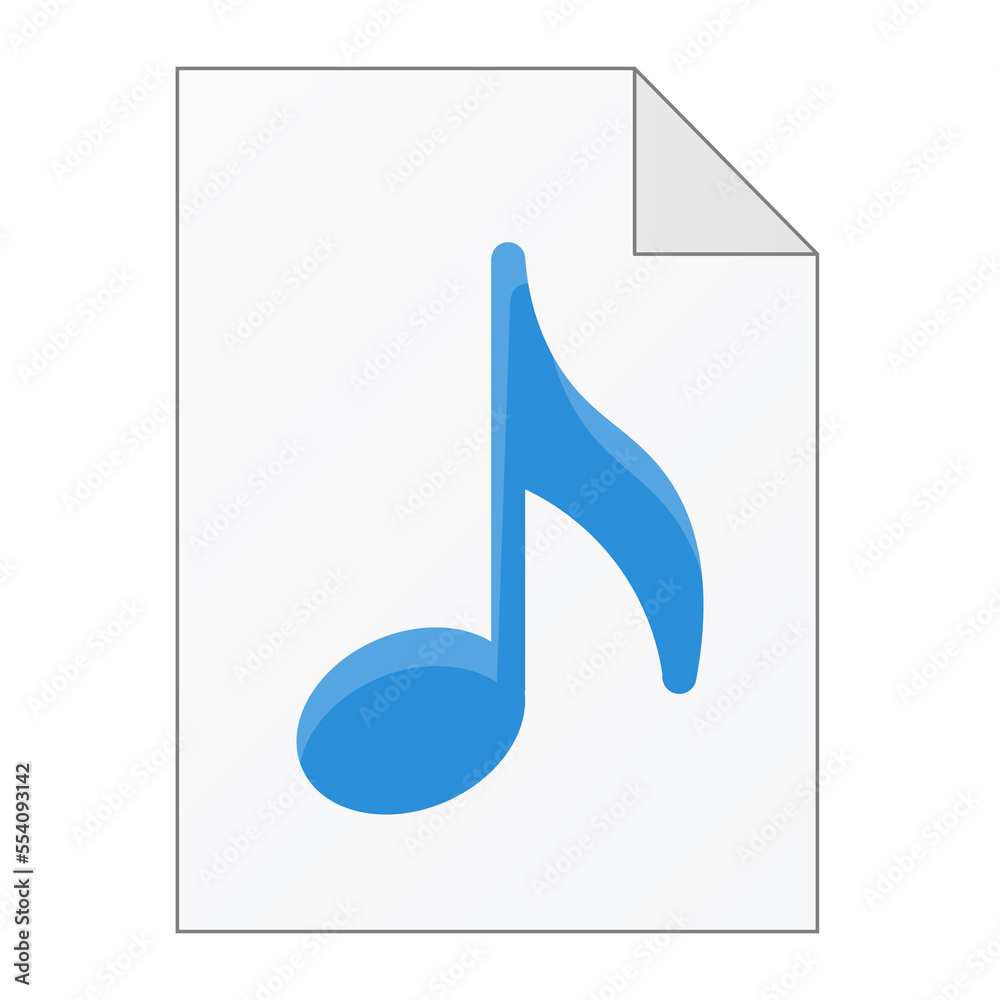 Modern flat design of music audio file icon for web Modern flat design of music audio file icon for web